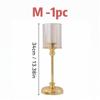 Glass Pillar Candle Holder Set Golden Silver Decorative Candlestick for Wedding Party Table Festival Decor 2026 New Fashion