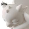 Talos Blumentopf-Ornament, 3D-gedruckte schlafende Drachenform, matt großer gewölbter Pflanztopf, für Heim-Büro-Schreibtisch-Garten-Dekoration