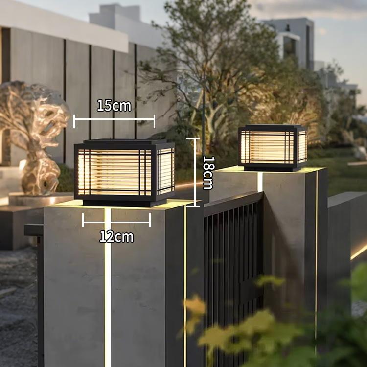 Waterproof Outdoor Post Lantern Garden Floor Fence Household Solar Column Lamp Led Pillar Lights 220 V Pier Mounted Post Light