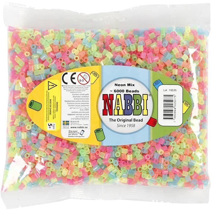 Perles classiques Nabbi pour plaques à picots, bijoux, etc. Réf 752521