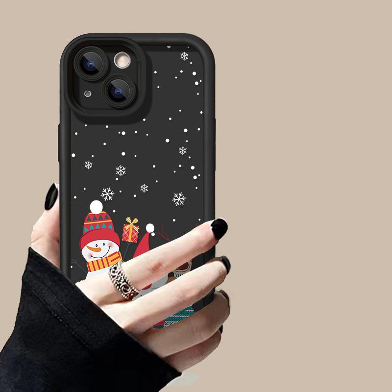 Christmas Phone Case for iPhone 11 13 12 14 15 16 Pro Max XR XS Samsung A15 A55 A05 Redmi 12 13C OPPO A16 A18 A60 Reno 11 Vivo Y17S Y12 Infinix Note