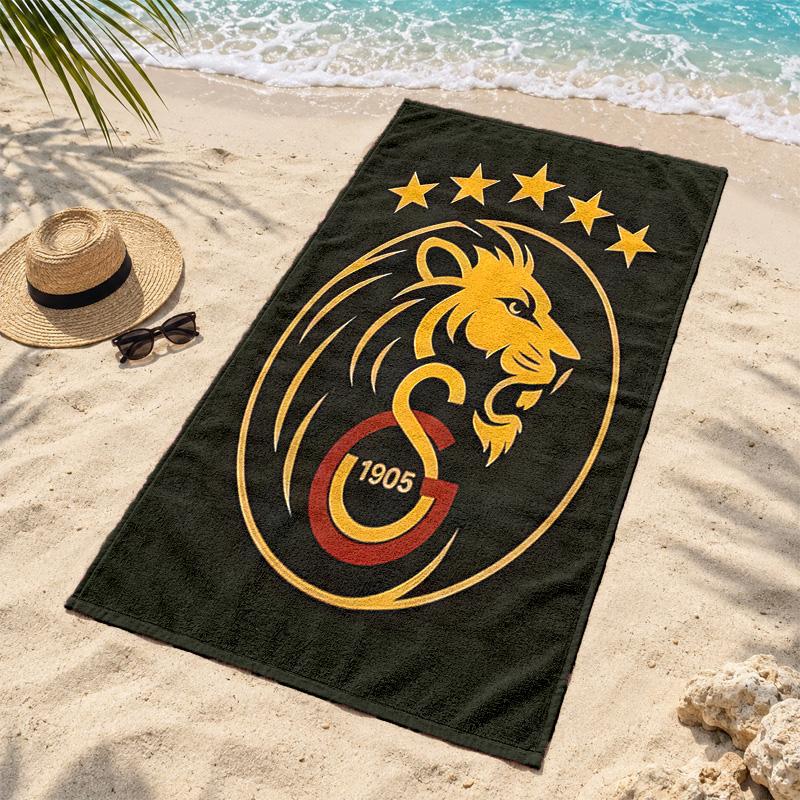 Galatasaray Mikrofaser Strandtuch Schnelltrocknend Sandfrei Leichtgewichtige Strandtücher für Reisen Schwimmen Camping