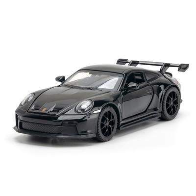 Měřítko 1/32 Porsche 911 GT3 Supercar Kovový model auta z tlakově litého kovu Zvuk a světlo Dětské hračky Narozeninový dárek pro děti Mini GT Kluci