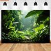 VIKAMA Jungle Lake Waterfall Tapestry Tropical Green Plant Forest Nature Scenery Wall Hanging Background Cloth for Home Decor5