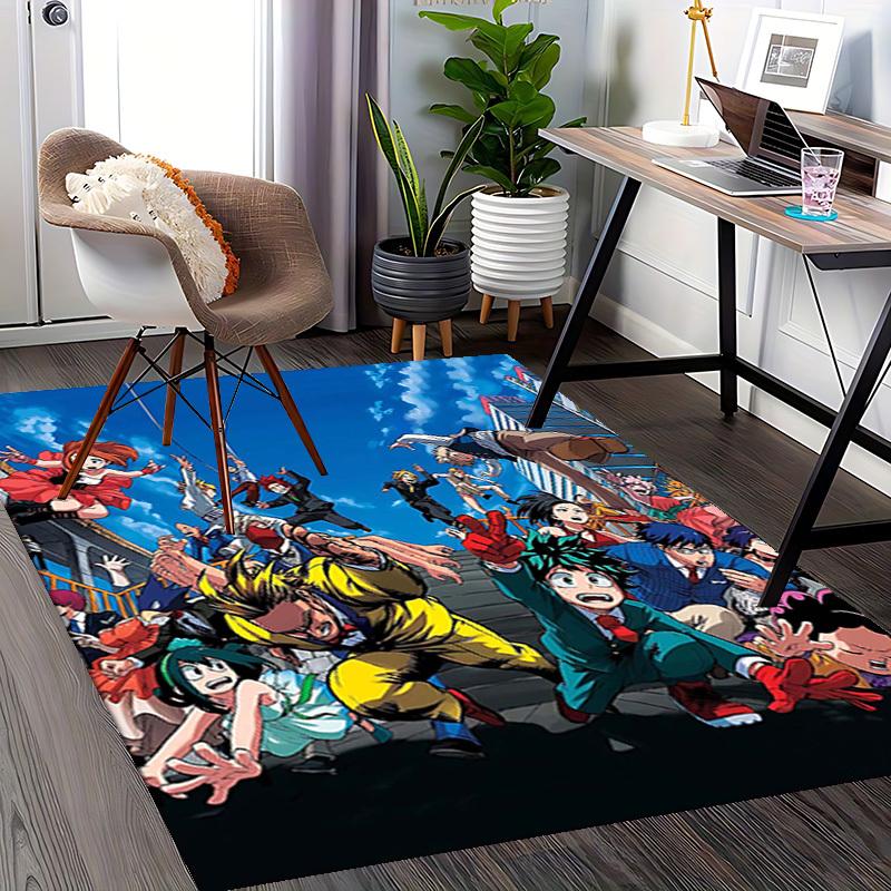 1pc My Hero Academia Chair Mat - Anime Cartoon Design Office Desk Pad, Non-Slip Carpet for Home Decor, Suitable for All Seasons.T065