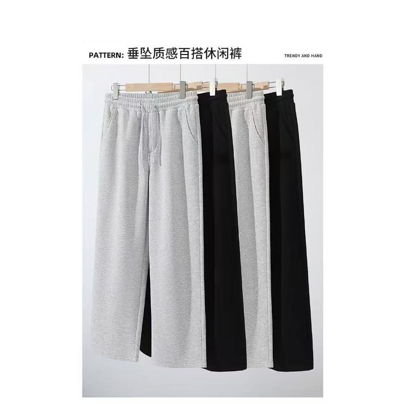 Sportlich Lässige Herren Herbst- und Winter-Samt Hohe Einfarbig Lockere und Vielseitige Warme Hose