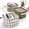 Foldable Cotton-Linen Storage Box Drawer-Style Household Organizer for Cosmetics Clothig Miscellaneous Items Balcony Space Saver