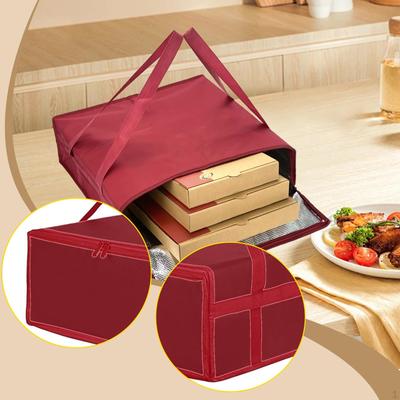 Tasche, Thermisch isolierte Transport-Pizza-Wärmetasche aus Vliesstoff mit verstärktem Griff
