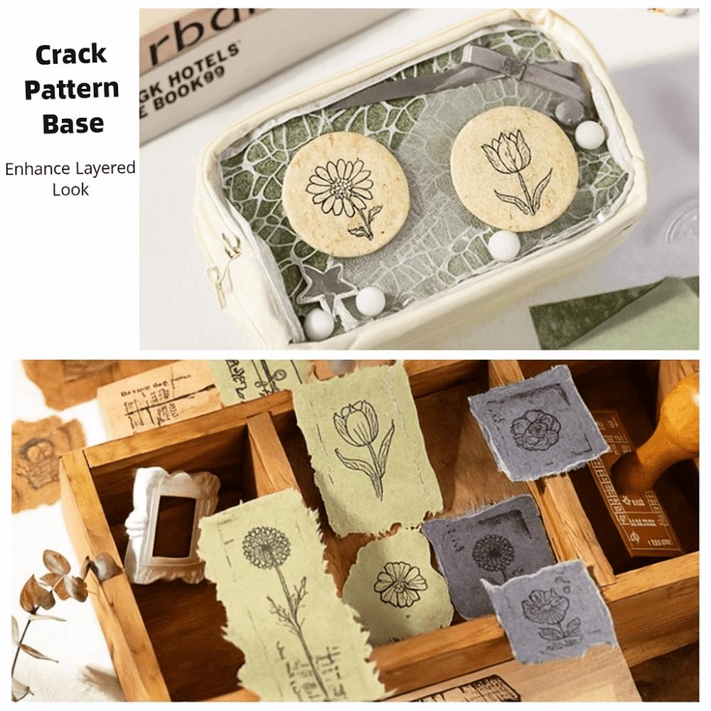 16Pcs Lace Edged Mulberry Special Paper Texture Sensation Textured Scrapbook Paper  Letters