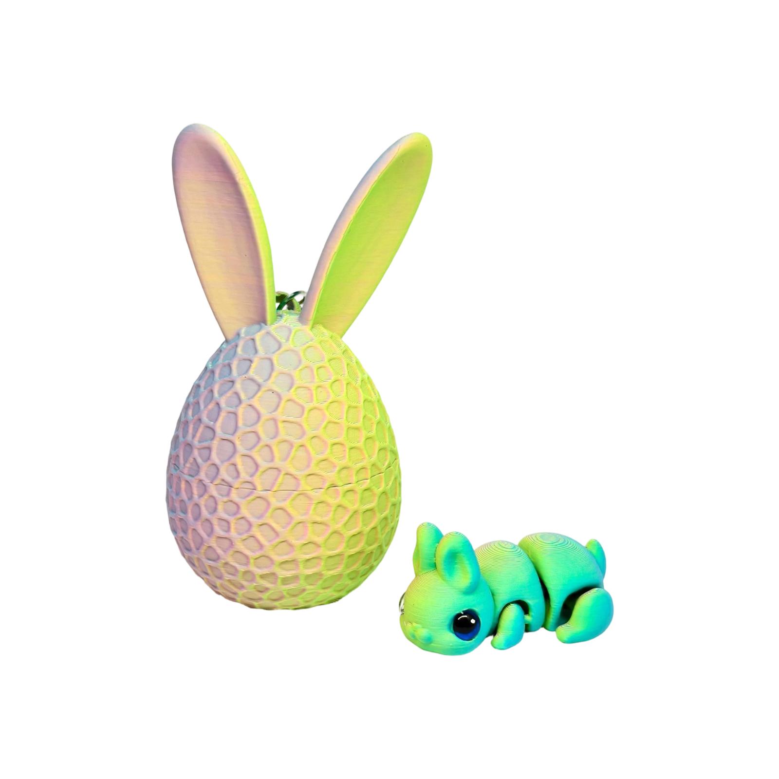 Egg Keychain With Articulated Joints: Easter Stress-Relieving Toy And Decorative Ornament One Size