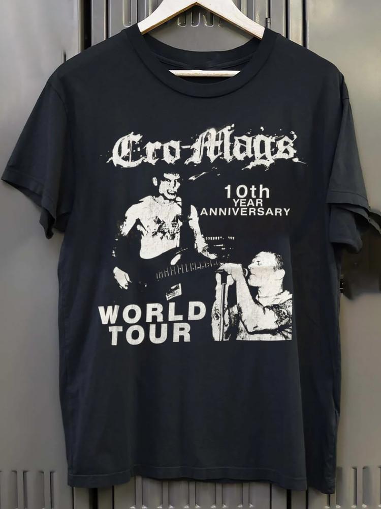 Черная футболка Cro-Mags Band Aniversary Хлопок Унисекс S-234XL Унисекс Футболка M