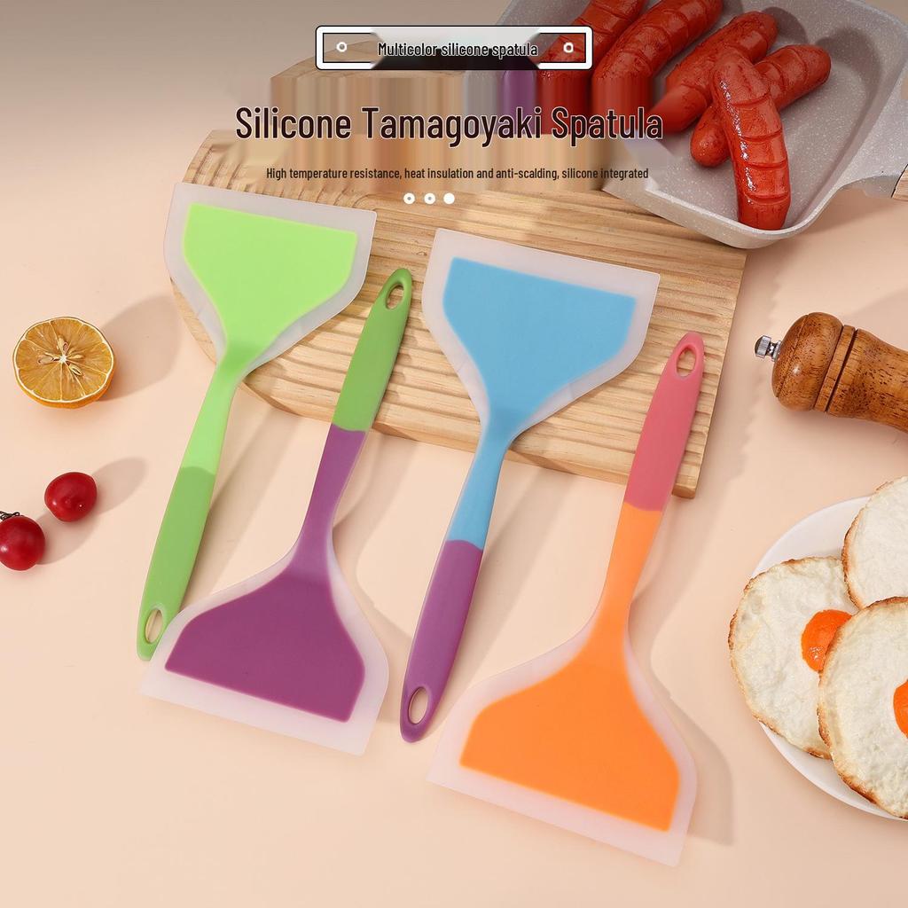 Silicone Non-Stick Omelet and Crepe Spatula – Wide and Thick Design