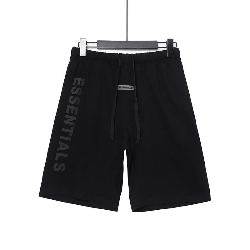 FOG ESSENTIALS Pánské bavlněné kraťasy Volný střih Streetwear Ležérní teplákové