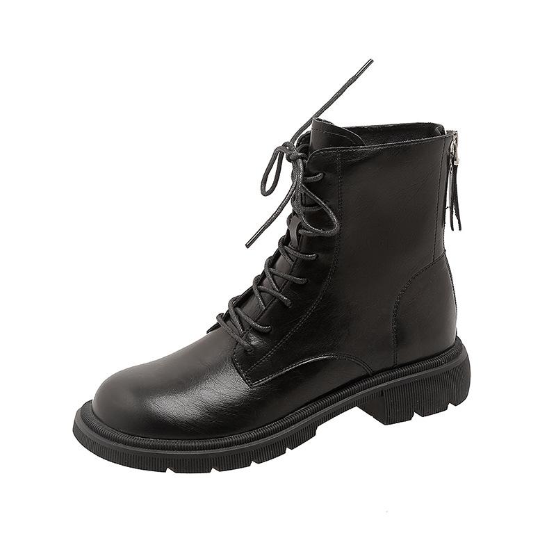 

Grape mother 2025 new autumn and winter women s shoes velvet Martin boots trendy cool thick-soled retro brown short boots women s boots 35