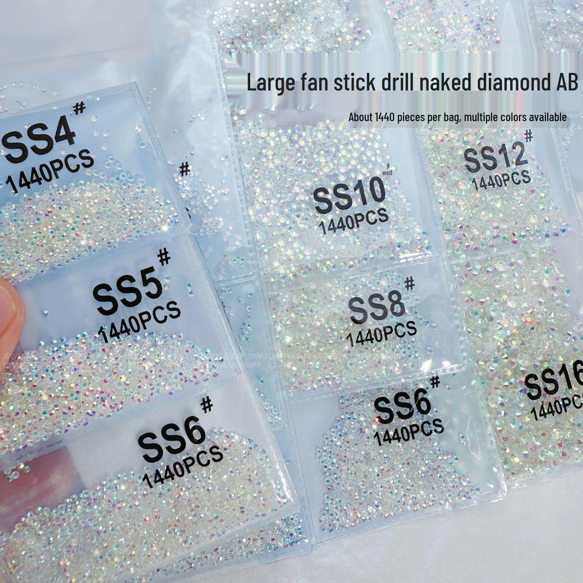Крупные прозрачные стразы SS4 с плоским дном для нейл-арта SS4(1.5mm) approximately 1440 pieces/bag
