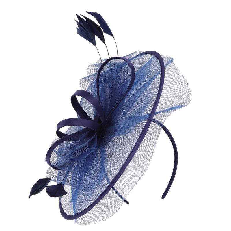 Retros Feather Mesh Hair Clip Handmade Elegant Hair Accessory For Women Wedding Party Retros Style Lightweight Decoration