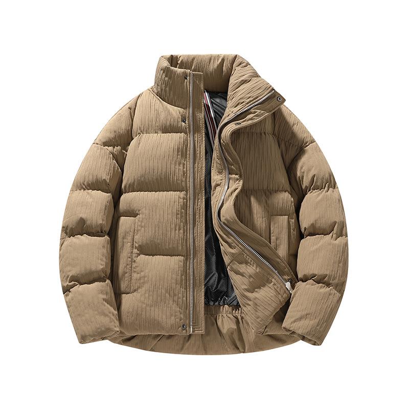 2025 High-quality Stand-up Neck Cotton-padded Clothes Trend Loose Couple Graphene Double Shoulder Straps Jacket Warm and Windproof