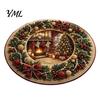 Washable Christmas Area Rug Round 3D Rug, Optical Illusion Santa Gnome Non-slip Play Mat for Toddlers Pattern, Holiday Floor Living Room Entryway