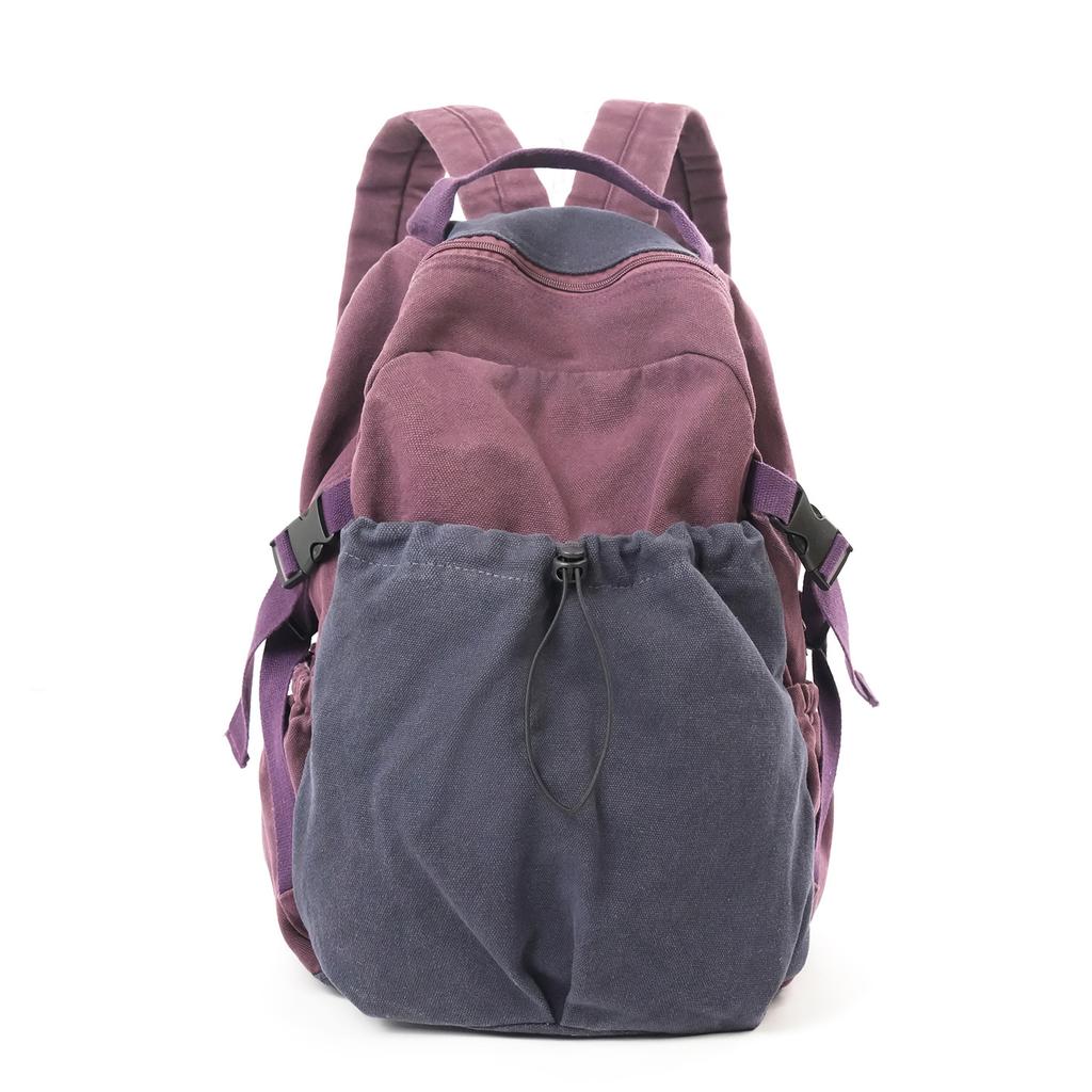 Lässiger einfacher gewaschener Canvas-Rucksack Herren Mittelschule Oberschule Schüler Schultasche Freizeit Trend Reiserucksack Damen