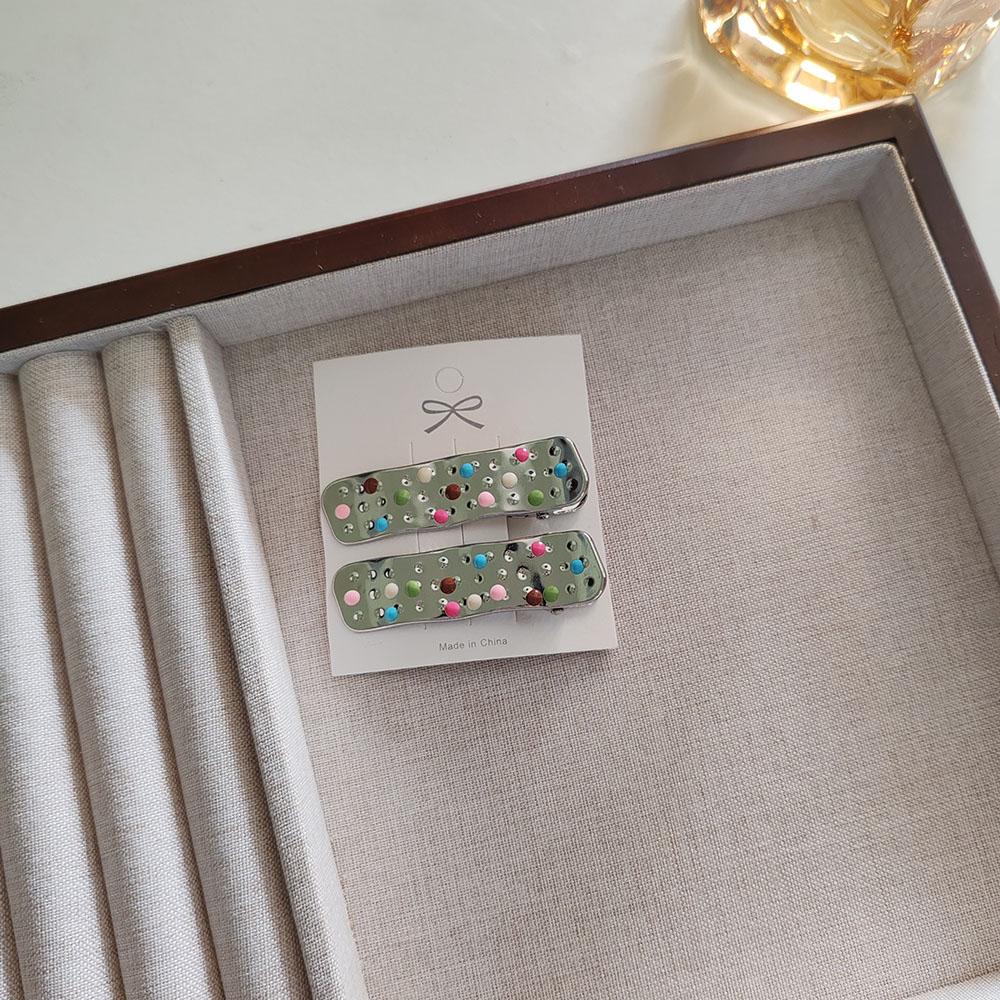 2pc Fashion Silver Alloy Hairpin Hair Side Clips for Women Girls Kids Childrens Gift Party Hair Accessories Headwear Ornament