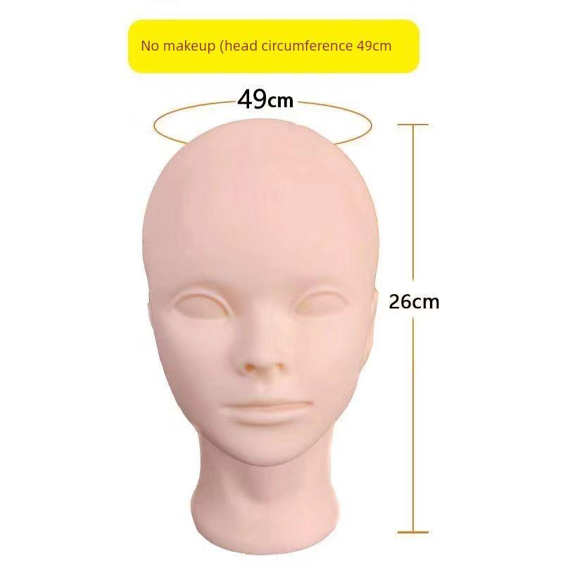 

Wig Bald Men Mannequin Head Doll Hairstyle Practice Massage Beauty Wig Hat Scarf Display Model Head Props Exercise small bald head 49 head circumference
