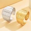 Geometric Round Letter Stainless Steel Cross Finger Ring