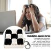 Keyboard Keychain Toy Portable Keyboard Stress Reliever Black White Keyboard Fidget Toy 9 Clicker Keychain for Stress Relief Portable Decompression