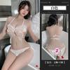 Sex underwear female sexy perspective pure desire cute butterfly lace-up mesh three-point uniform free-of-charge set