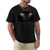Look of a Black Cat with Yellow Eyes T-Shirt Festive Simple T-Shirt