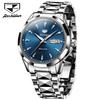 JINSHIDUN New Business and Leisure Men's Watch Automatic Mechanical Watch Tungsten Steel Double Calendar Luminous Waterproof High-end Watch