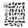 Samolepky Kawaii Black Cat Položky Dekorace Samolepky DIY Handbook Samolepky v krabici Roztomilé samolepky Korejské papírnictví
