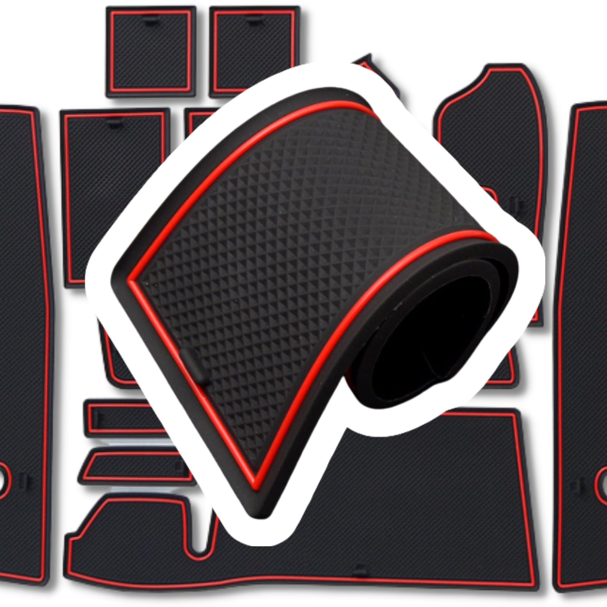 

COLORBIRD Вместительный коврик-резервуар, Нескользящий аксессуар, Детали, специфичные для автомобиля, Toyota (красный)