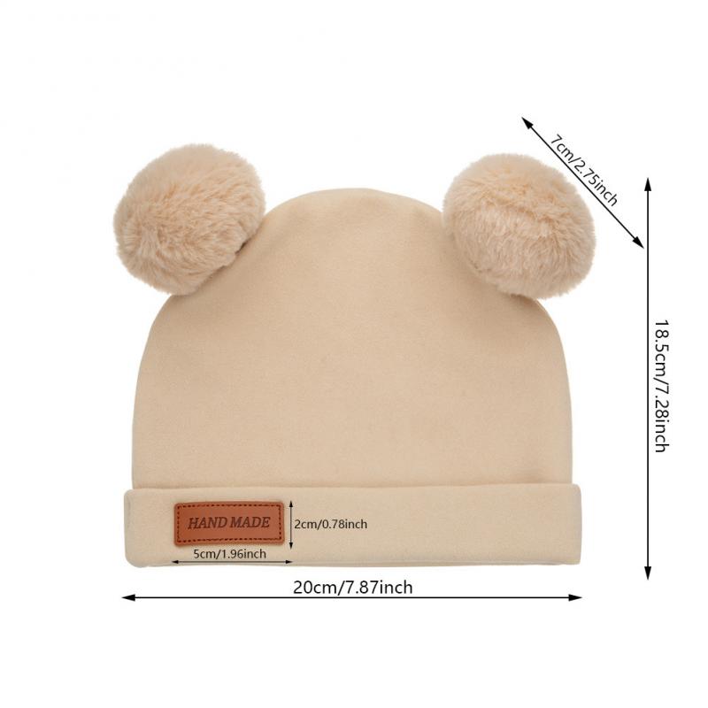 Wolle Baby Mütze Hut Herbst Winter Baby Mütze für Mädchen Jungen Bommel Kinder Hut Säugling Motorhaube Kleinkind Zubehör 1-3y