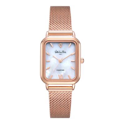 [VALENTINO RUDY] VALENTINO RUDY Damen Metall-Diamant-Armbanduhr mit Edelsteinzertifikat VR2591B-WTRG