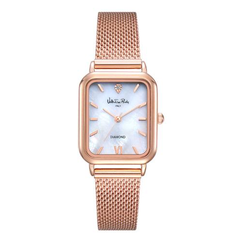 

[VALENTINO RUDY] Женские металлические наручные часы VALENTINO RUDY с бриллиантами и сертификатом на драгоценные камни VR2591B-WTRG FREE