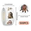 500Pcs Monkey Shaped Sticker Decorative Wrapping Labels For Scrapbooking Journal Notebook Phone Laptop Gift Packaging