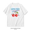 Sweet Cherry Love Cute Valentine Cherry Tshirt Woman Man Summer Cotton Cartoon Printed Tshirt Adult Classic Oneck Shortsleev