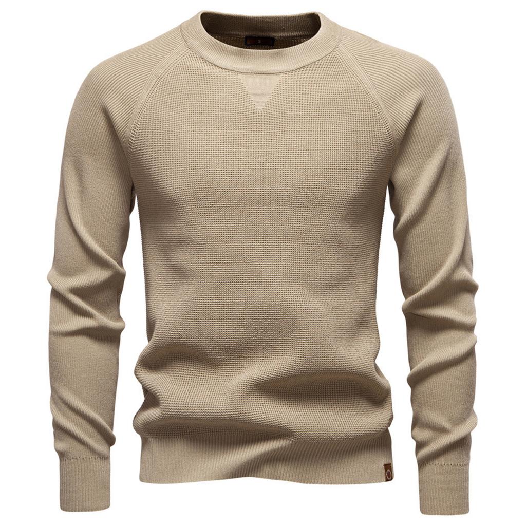 Men's Pullover Sweater Jumper  Knit Crewneck Plain  Neck Vintage