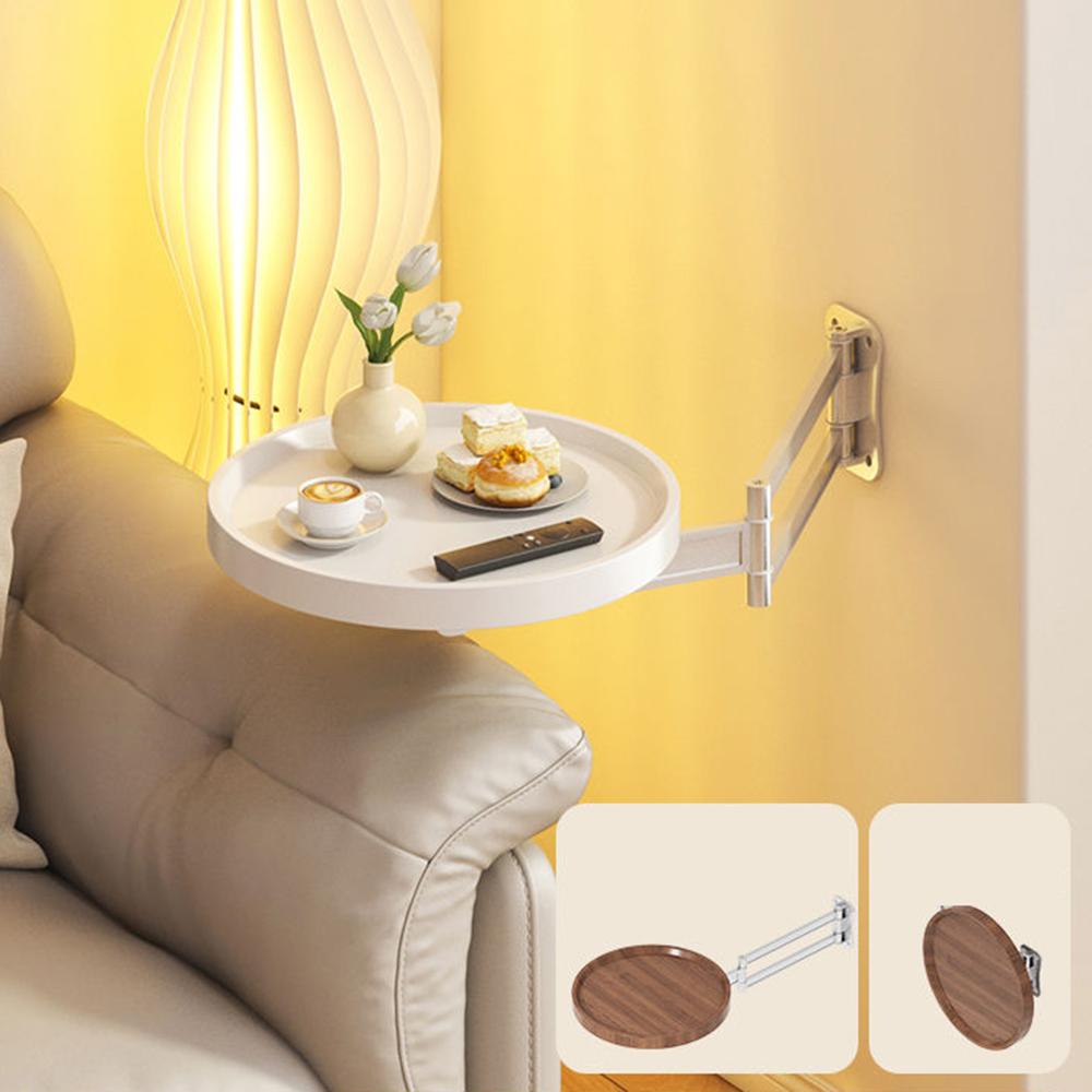 Прикроватная тумбочка Складная Спальня Маленькая Настенная Прикроватная полка Многофункциональный Маленький столик Простой Круглый Кофейный Маленький боковой столик