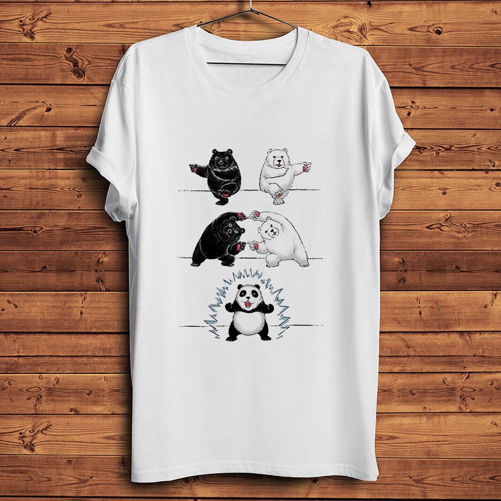 Polar Bear Black Bear Fusion PandaFunny Anime TshirtShort Sleeve Oneck Casual Unisex TShirtBreathable Nocracking Printing S
