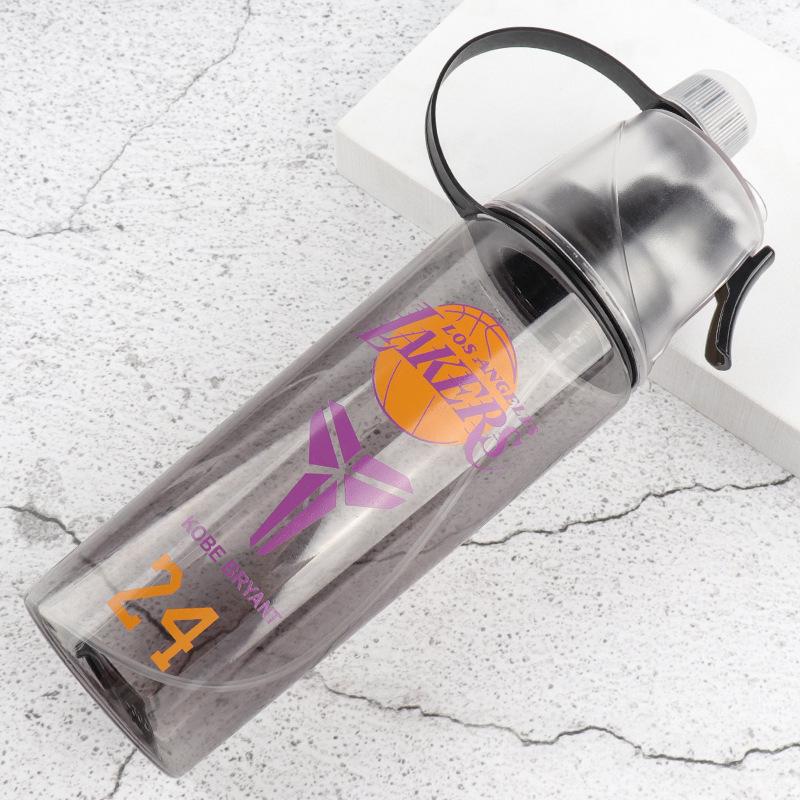 

Чашка для распыления воды, пластиковая портативная чашка для фитнеса, многофункциональный чайник для занятий спортом на открытом воздухе, баскетбольная чашка Kobe 600ML