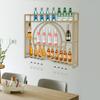 Wall Mounted Iron Wine Rack,Gold Wine Bottle Shelf 100*15*80cm Applicable Bottles Within 10cm for Home and Commercial