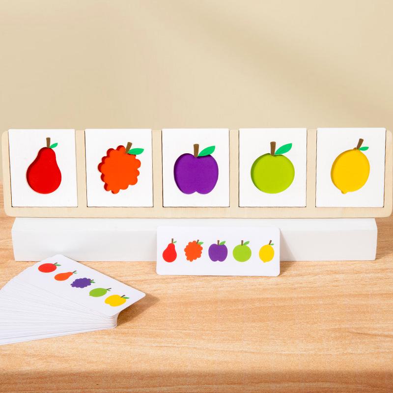 

Монтессори пазл на сопоставление фруктов для возраста 1-3 года: Развивающая деревянная цветная игра