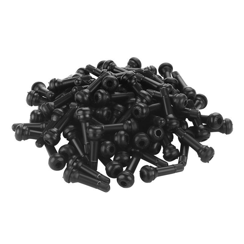 Valves for rims, set of 100 pieces, tubeless, rubber + brass, universal