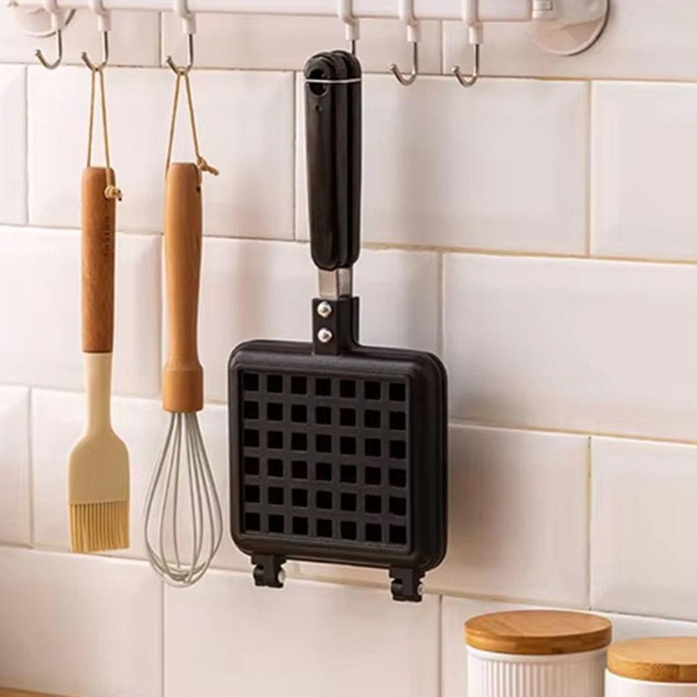 Cast Aluminum Waffle Baking Mold Long Handle Waffle Maker Machine Sandwich Maker  Family Breakfast