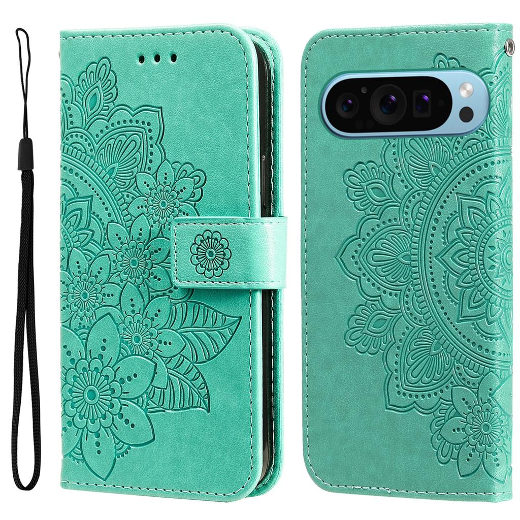 For Google Pixel 10 Pro/Pixel 10/Pixel 9/Pixel 9 Pro Case Floral Pattern PU Leather Wallet Stand Phone Cover