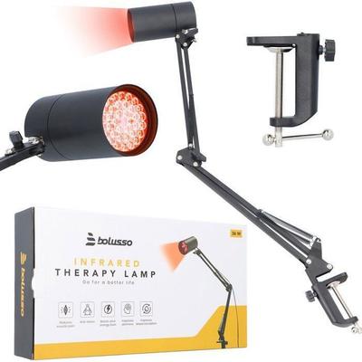 Lampe Chauffante Infrarouge - Bolusso - 36 W - Luminothérapie Rouge - Réglable - Portable