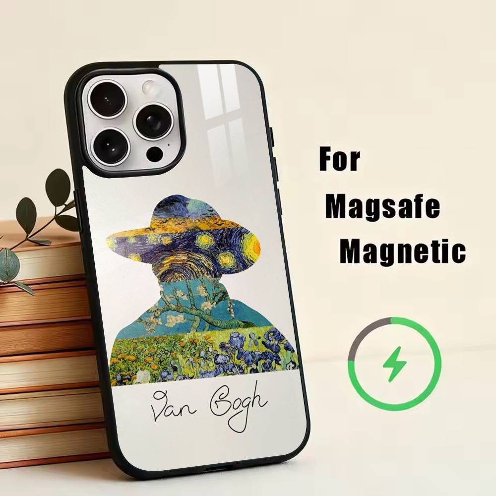 Vincent Van Gogh Phone Case For iPhone17,16,15,14,13,12,11 Plus,Pro Magnetic For Magsafe Wireless Charging
