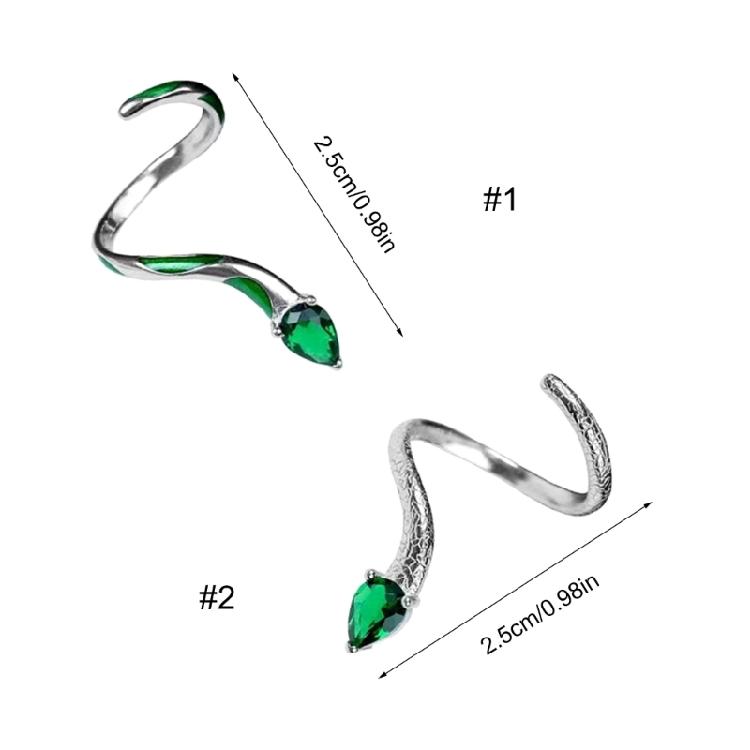 Punk Snake Ring for Men Women Winding Bands Antique Siver Color Fashion Opening