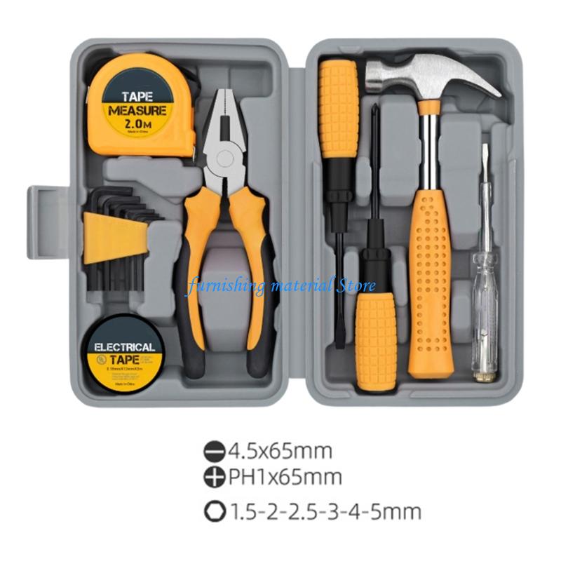 Y5GD Umfassendes Heimwerkerwerkzeug Kohlenstoffstahl Ergonomischer Griff Tragbarer Koffer